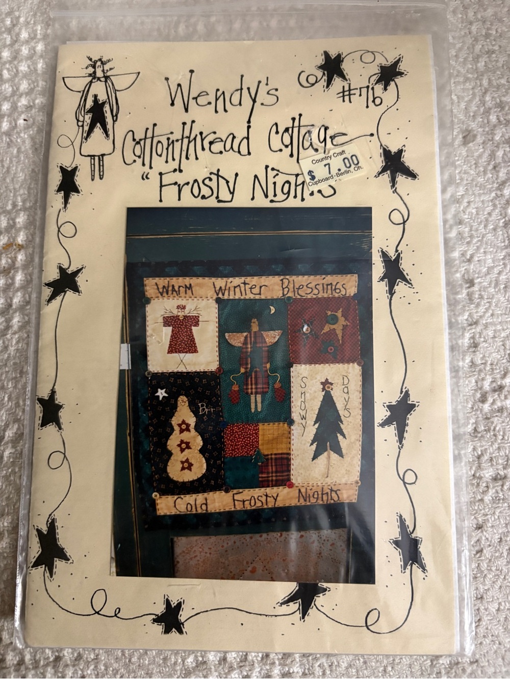 Wendy’s Cottonthread Cottage Pattern #76 for “Frosty Nights” Wall Quilt